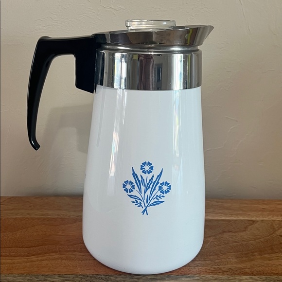 Vintage Pyrex Corningware “Blue Cornflower” 9 Cup Coffee Carafe - Picture 3 of 11
